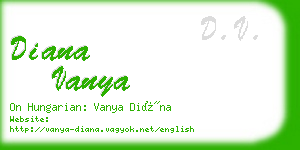 diana vanya business card